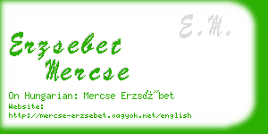 erzsebet mercse business card